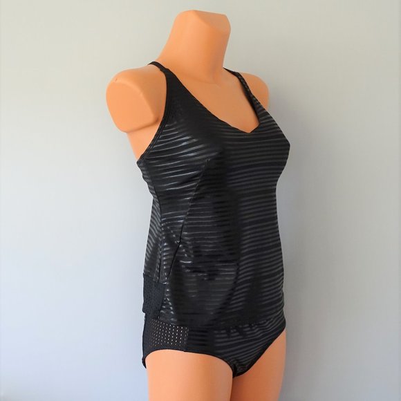 Nike Swim Nike 2 Piece Shine Stripe Active Tankini Set Nwt Poshmark